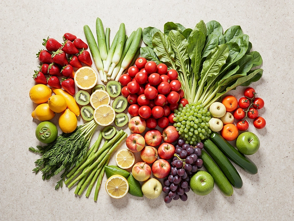 Fresh organic food representing nutrition and transparency